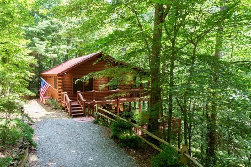 ブルーリッジ山脈 Mountain Spirit Cabin - Fireplace And Hot Tubヴィラ エクステリア 写真