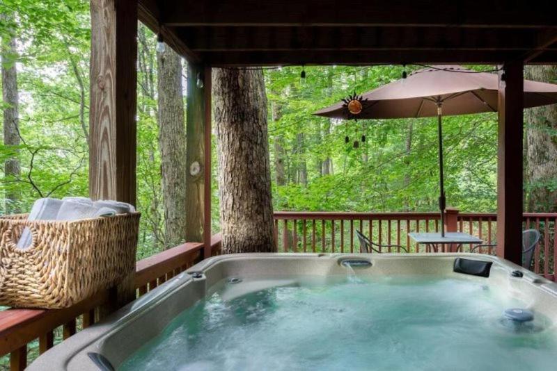 ブルーリッジ山脈 Mountain Spirit Cabin - Fireplace And Hot Tubヴィラ エクステリア 写真